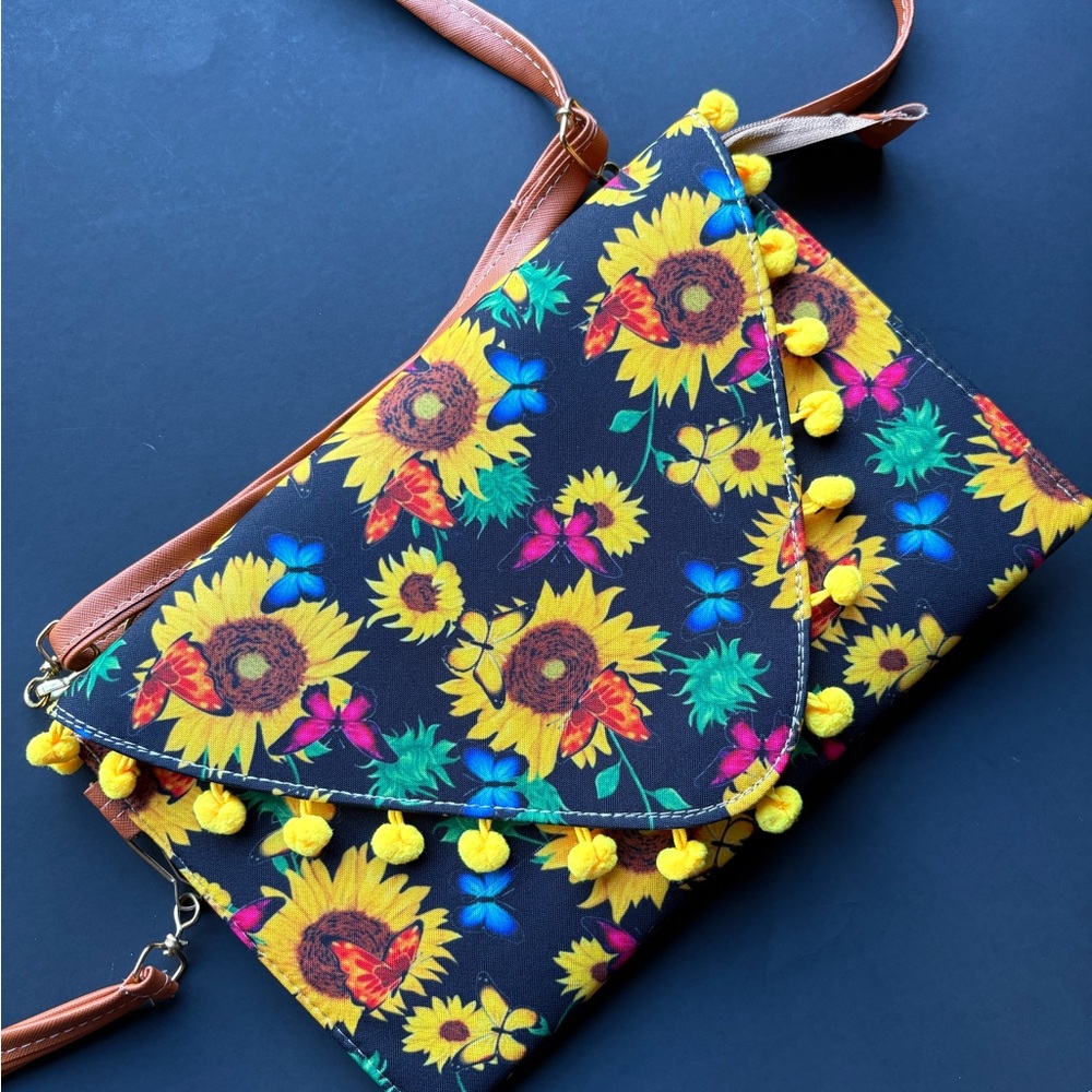 Floral Sunflower Crossbody Bag